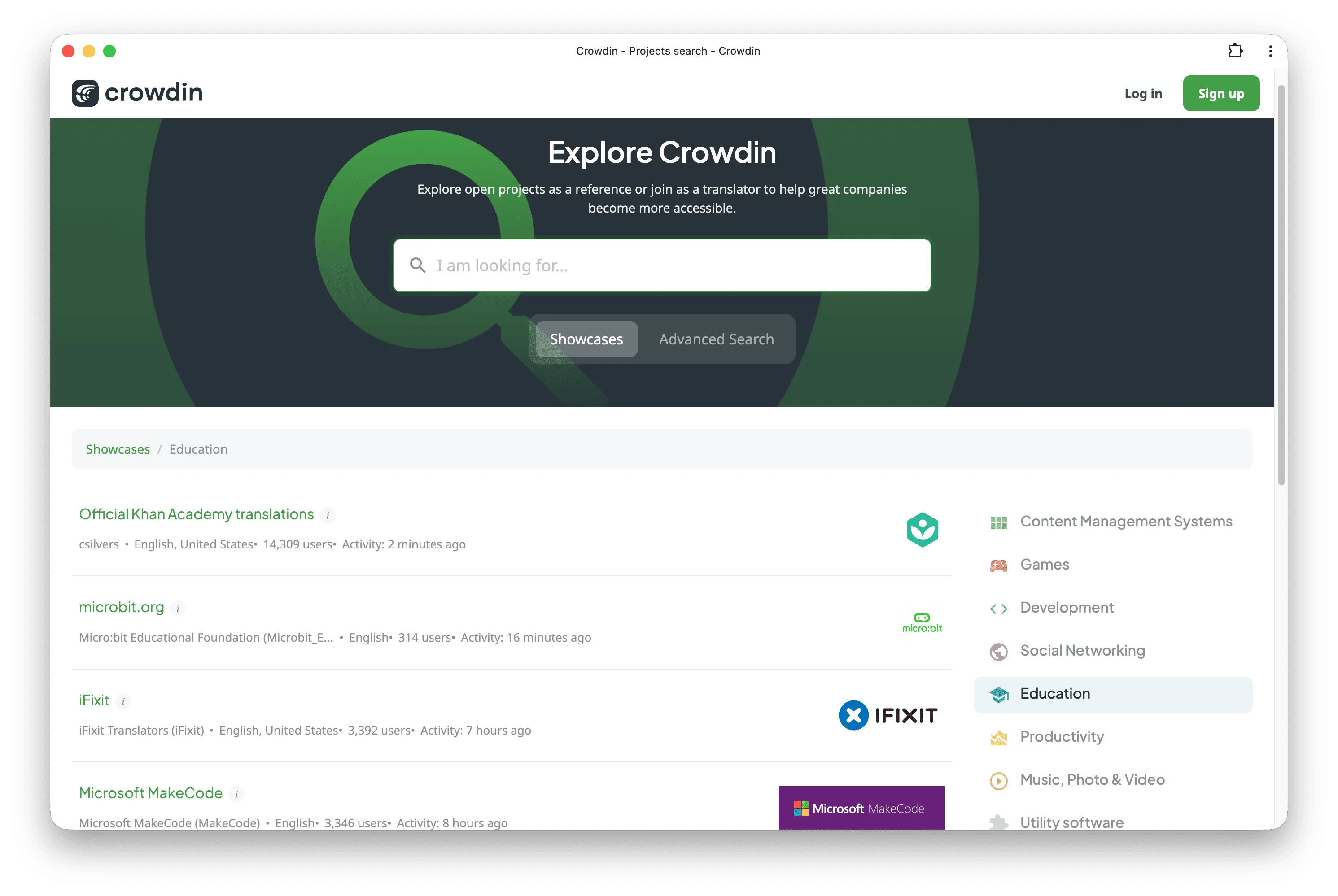 Crowdin supports open-source educational projects